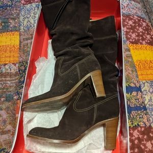Coach Brown suede slouch boots 9
